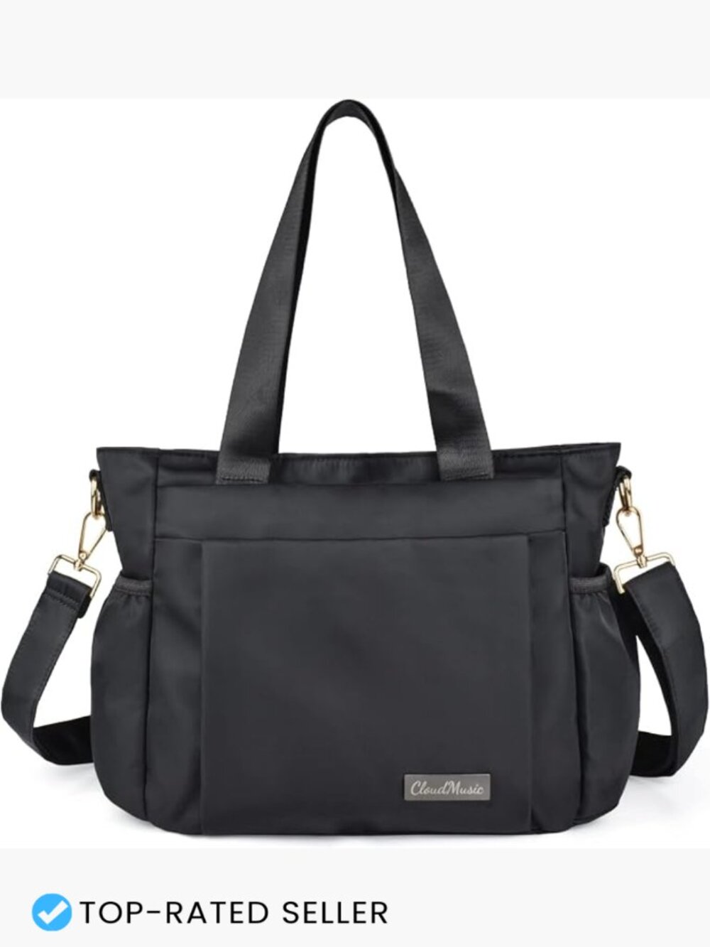 Chic Nylon Crossbody Bag Multi-Pocket Lightweight Water Resistant Adjustable